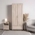 Шкаф ГУД ЛАКК Сириус, 2 двери и 1 ящик, 78х41х190 см, дуб сонома