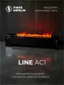 Электрокамин увлажнитель Fires Merlin LINE AC1, эффект живого пламени, настройка цветов пламени