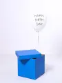 Коробка сюрприз для воздушных шаров мосшар, 30х30х30 см, синяя