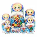 Матрешка Народные гулянья, 10 мест, 25см (28017)