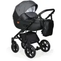 Коляска 2в1 Indigo Mio универсальная, всесезонная (07), черный