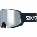 Маска Kyoto Foster, для сноуборда, УФ-защита, чехол из микрофибры, черная/серебристая