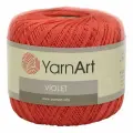 Пряжа для вязания YarnArt Violet 4910 ярко-коралловый 6 шт 50 гр/282 м 100% мерсеризованный хлопок