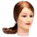 Голова манекен для причесок DEWAL Pro, 100% натуральные волосы, темный блонд