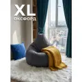 Кресло-мешок Пуффбери Груша размер XL маленький, Оксфорд Тёмно серый