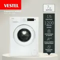 Стиральная машина Vestel WM7T1120S, загрузка 7кг, 15 программ, до 1200 об/мин, блокировка управления, белая