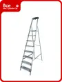 Стальная стремянка с алюминиевыми ступенями 130 мм и органайзером Новая Высота 1x8 1138108