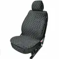 Накидки-чехлы для Ниссан Патрол (1997 - 2004) внедорожник 3 двери / Nissan Patrol на передние сиденья Luxe VB, Велюр, Черный.