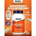 NOW Adam Men's, Мультивитамины для мужчин, 90 растительных капсул, Витамины для иммунитета, для здоровья простаты, от усталости