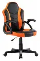 Кресло компьютерное BRABIX «Shark GM-203», экокожа, черное/оранжевое