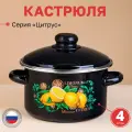 Кастрюля эмалированная 4 л  Цитрус для всех видов плит