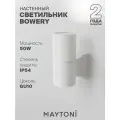 Настенный светильник бра влагостойкий белый Maytoni Outdoor Bowery O583WL-01W