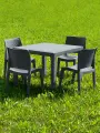 Комплект садовой мебели Royal Family JULY MINI S из пластика на 4 персоны, графит