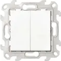 Simon 24 Белый Выключатель 2-кл с подсветкой