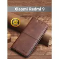 Чехол книжка для Xiaomi Redmi 9 / Редми 9 elitcase (Тёмно-коричневая)