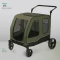 Коляска для животных, темно-зеленая