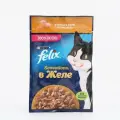 Влажный корм Felix Sensations для кошек, курица/морковь в желе, пауч, 75 г, 26 штук