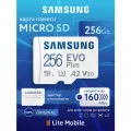 Карта памяти microSDXC Samsung Evo Plus 256Gb + adapter, белый MB-MC256SA