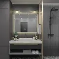 Зеркало Квартал 60*90 с нейтральной LED-подсветкой с часами и антизапотеванием горизонтальное