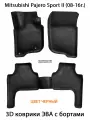 Автоковрики ЭВА с Бортами для Mitsubishi Pajero Sport II (08-16г.). ЕВА соты от SUPERVIP для Митсубиши Паджеро Спорт 2.