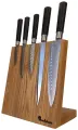 Подставка для ножей Woodinhome KS002LSON, дуб натур, магнитная, нескользящая, 5 ножей