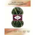 Пряжа ALIZE Superwash Comfort Ализе Супервош: 2696 (зелено-серая) / 4 шт / 420 м / 100 г / 75% шерсть, 25% полиамид