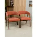 Стулья ZASIDELIS КАЙФ мягкие для кухни дома и офиса терракотовый, из велюра, 63x56x72 см, до 130кг 2 шт