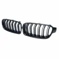 Решетка радиатора (ноздри) БМВ F30 F31 F35 двойные ребра для BMW 316 318 320 328 m-lookерный глянец