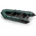 Лодка моторная килевая Тайга-340 ЖС (жесткая слань с алюминиевым Н-профилем и стрингером), зеленая