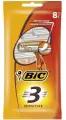 Набор из 3 штук Станки одноразовые BIC 3 Sensitive (8шт) с тремя лезвиями