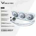 VALKYRIE- V360mist, водяной кулер для центрального процессора, круглый IPS-экран с диагональю 2,1 дюйма, белый
