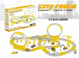Автотрек со спецтехникой для детей CITY TRUCK, горка для машинок из 366 деталей