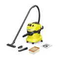 Строительный пылесос Karcher WD 4 P V-20/5/22 желтый, 1000 Вт, уборка сухая/сбор воды/выдув, пылесборник мешок/контейнер, 20 л