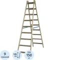 Cтремянка деревянная KRAUSE 9, 170293