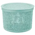 Коробка бязь круглая с крышкой D17см 2 л Морская волна