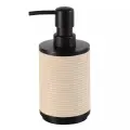Дозатор для жидкого мыла Kleine Wolke Runa Nature полирезин, бежевый с черным
