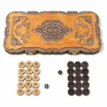 Нарды деревянные резные Узор, настольная игра, 45x45 см, особенности: резные