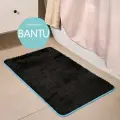 Мягкий коврик для ванной комнаты и туалета противоскользящий черный 50х80 Bantu