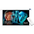 Экран для проектора S'OK SCPSM-266x150-ED60 120 настенно-потолочный, моторизованный, матовый, белый