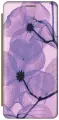 Чехол-книжка на Apple iPhone 11 / Эпл Айфон 11 с рисунком Цветы в сиреневом золотистый