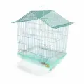 Клетка для птиц с фигурной крышей Triol 1601Z, размер - 34,5 х 26 х 44 см, цинк, цвет - серебро/зеленый, 50671002