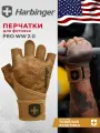 Фитнес перчатки Harbinger PRO WW 2.0, унисекс, коричневые, M