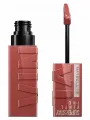 Maybelline New York Помада для губ Super Stay Vinyl Ink, 115 Peppy, жидкая стойкая сияющая, 4.2 мл