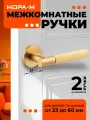 Ручки дверные Нора-М 139A Slim для межкомнатных дверей, цвет сатинированное золото