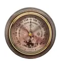 Барометр настенный механический домашний смич БМ1 охотник массив дерева диаметр 17см