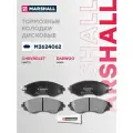 Дисковые тормозные колодки передние Marshall M2624062 для Chevrolet Lacetti, Daewoo Lanos (4 шт.) черный