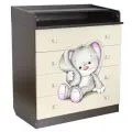 Пеленальный комод Фея 1580 Зайчонок, венге-бежевый