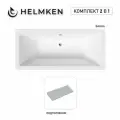 Акриловая ванна Helmken Alvaro 175x80 комплект 2 в 1: ванна, серый подголовник