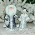 Новогодняя игрушка под елку Дед Мороз и Снегурочка, ручная работа, 32 и 28 см