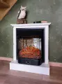 Камин электрический Majestic с белым порталом VITAMIN и пультом ДУ 67х26х79